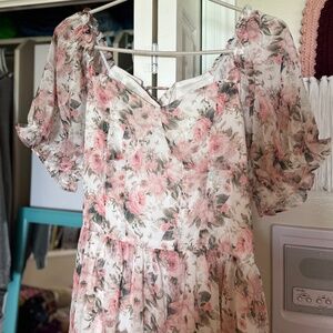 Ivy City Co Pink Floral Dress